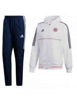 Adidas FC Bayern Munchen Presentation Suit 2017-2018 (Wit/Blauw)