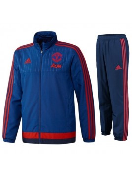Manchester united trainingspak presentatie royal blue 2015/2016