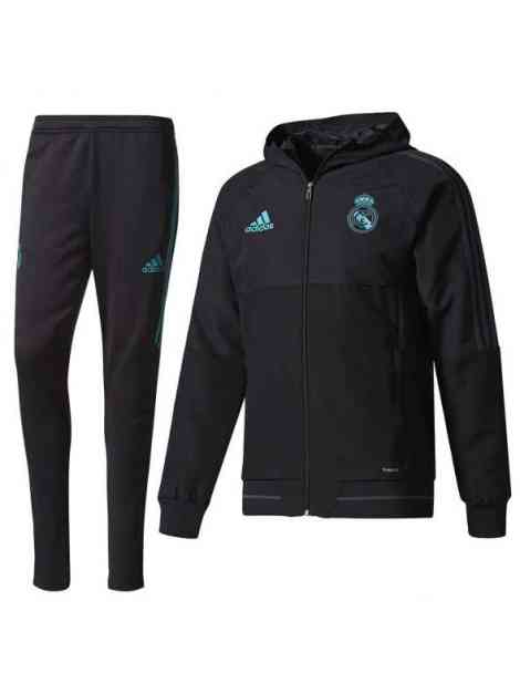 Adidas Real Presentation Suit Youth 2017-2018 (Zwart)