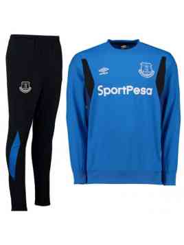 Umbro Everton Training Sweater/Pant 2017-2018 (Zwart/Blauw)