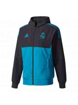Adidas Real Madrid Presentation Jacket 2017-2018 (Zwart/Blauw)