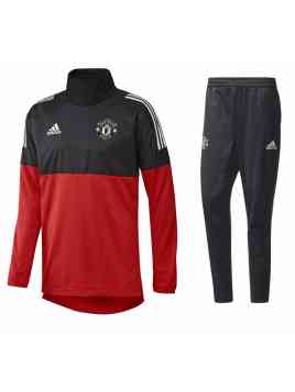 Adidas Manchester United Training Top 2017-2018 (Zwart/Rood)