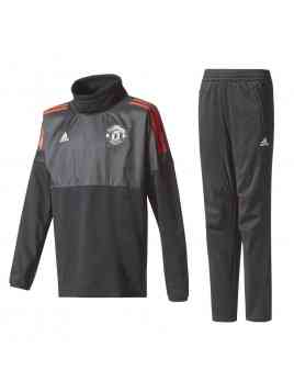Adidas Manchester United Hybride Trainingspak EU 2017-2018 JR (Zwart)